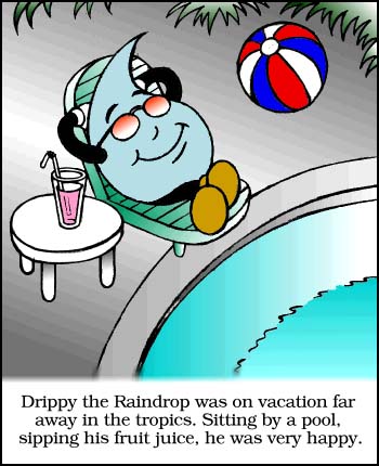 Drippy, the, Raindrops, raining, drops, waters, cycles, environments, children's books, childrens books, childrens stories, children's stories, clouds, oceans, weather seas, lakes, streams, creeks, rivers, mountains, adventures, science, evaporate, evaporation, evaporating, condense, condensation, condensing, precipitate, precipitation, precipitating, Joel, Kimball