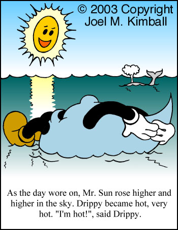 Drippy, the, Raindrops, raining, drops, waters, cycles, environments, children's books, childrens books, childrens stories, children's stories, clouds, oceans, weather seas, lakes, streams, creeks, rivers, mountains, adventures, science, evaporate, evaporation, evaporating, condense, condensation, condensing, precipitate, precipitation, precipitating, Joel, Kimball