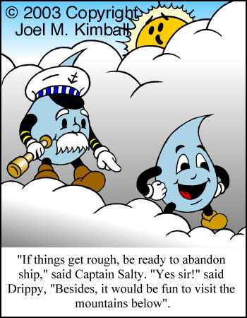 Drippy, the, Raindrops, raining, drops, waters, cycles, environments, children's books, childrens books, childrens stories, children's stories, clouds, oceans, weather seas, lakes, streams, creeks, rivers, mountains, adventures, science, evaporate, evaporation, evaporating, condense, condensation, condensing, precipitate, precipitation, precipitating, Joel, Kimball